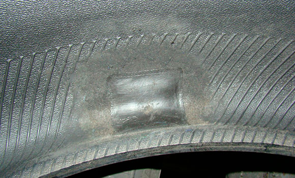 ремонт бокового пореза шины заплаткой